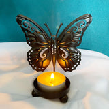Maxbell Butterfly Candle Holder Carved Tealight Holders Candlestick Festival Decor Black
