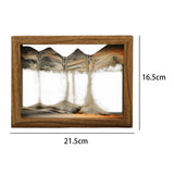 Maxbell Moving Sand Art Picture Hourglass Sandscapes Decoration for Living Room Photo Frame Style Black