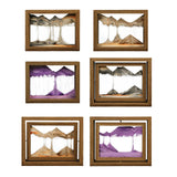 Maxbell Moving Sand Art Picture Hourglass Sandscapes Decoration for Living Room Photo Frame Style Black