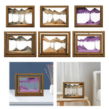 Maxbell Moving Sand Art Picture Hourglass Sandscapes Decoration for Living Room Photo Frame Style Black