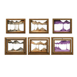 Maxbell Moving Sand Art Picture Hourglass Sandscapes Decoration for Living Room Photo Frame Style Black