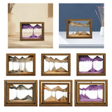 Maxbell Moving Sand Art Picture Hourglass Sandscapes Decoration for Living Room Photo Frame Style Black