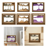 Maxbell Moving Sand Art Picture Hourglass Sandscapes Decoration for Living Room Photo Frame Style Black