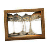 Maxbell Moving Sand Art Picture Hourglass Sandscapes Decoration for Living Room Photo Frame Style Black