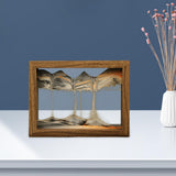 Maxbell Moving Sand Art Picture Hourglass Sandscapes Decoration for Living Room Photo Frame Style Black