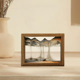 Maxbell Moving Sand Art Picture Hourglass Sandscapes Decoration for Living Room Photo Frame Style Black