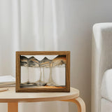 Maxbell Moving Sand Art Picture Hourglass Sandscapes Decoration for Living Room Photo Frame Style Black