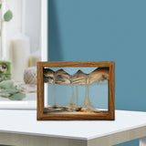 Maxbell Moving Sand Art Picture Hourglass Sandscapes Decoration for Living Room Photo Frame Style Black