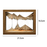 Maxbell Moving Sand Art Picture Hourglass Sandscapes Decoration for Living Room Photo Frame Brown