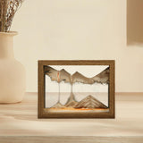 Maxbell Moving Sand Art Picture Hourglass Sandscapes Decoration for Living Room Photo Frame Brown