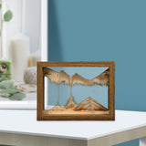 Maxbell Moving Sand Art Picture Hourglass Sandscapes Decoration for Living Room Photo Frame Brown