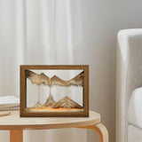 Maxbell Moving Sand Art Picture Hourglass Sandscapes Decoration for Living Room Photo Frame Brown
