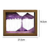 Maxbell Moving Sand Art Picture Hourglass Sandscapes Decoration for Living Room Photo Frame Purple