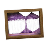 Maxbell Moving Sand Art Picture Hourglass Sandscapes Decoration for Living Room Photo Frame Purple