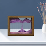 Maxbell Moving Sand Art Picture Hourglass Sandscapes Decoration for Living Room Photo Frame Purple
