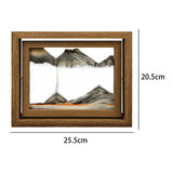 Maxbell Moving Sand Art Picture Hourglass Sandscapes Decoration for Living Room Rotary Black