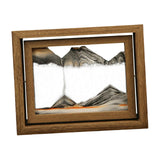 Maxbell Moving Sand Art Picture Hourglass Sandscapes Decoration for Living Room Rotary Black