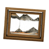 Maxbell Moving Sand Art Picture Hourglass Sandscapes Decoration for Living Room Rotary Black