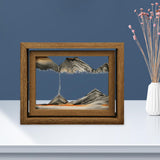 Maxbell Moving Sand Art Picture Hourglass Sandscapes Decoration for Living Room Rotary Black