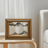 Maxbell Moving Sand Art Picture Hourglass Sandscapes Decoration for Living Room Rotary Black