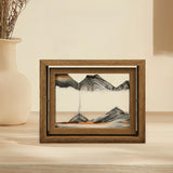 Maxbell Moving Sand Art Picture Hourglass Sandscapes Decoration for Living Room Rotary Black