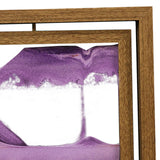 Maxbell Moving Sand Art Picture Hourglass Sandscapes Decoration for Living Room Rotary Purple