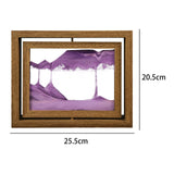 Maxbell Moving Sand Art Picture Hourglass Sandscapes Decoration for Living Room Rotary Purple