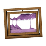 Maxbell Moving Sand Art Picture Hourglass Sandscapes Decoration for Living Room Rotary Purple