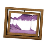 Maxbell Moving Sand Art Picture Hourglass Sandscapes Decoration for Living Room Rotary Purple