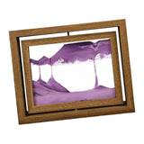 Maxbell Moving Sand Art Picture Hourglass Sandscapes Decoration for Living Room Rotary Purple