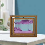 Maxbell Moving Sand Art Picture Hourglass Sandscapes Decoration for Living Room Rotary Purple