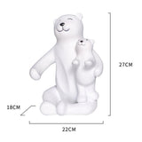 Maxbell Cute Bear Rack Statue Animal Decorative Crafts Kitchen Wedding Decor White