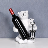 Maxbell Cute Bear Rack Statue Animal Decorative Crafts Kitchen Wedding Decor White