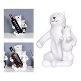 Maxbell Cute Bear Rack Statue Animal Decorative Crafts Kitchen Wedding Decor White