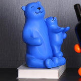 Maxbell Cute Bear Rack Statue Animal Decorative Crafts Kitchen Wedding Decor Blue