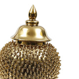 Maxbell Ginger Jar Porcelain Storage Tank Oriental for Cupboard Counter Office 18cmx18cmx38cm