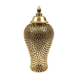 Maxbell Ginger Jar Porcelain Storage Tank Oriental for Cupboard Counter Office 18cmx18cmx38cm