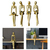 Maxbell Sitting Thinker Statue Abstract Figurine Creative Resin Crafts for Decor StyleA