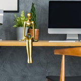 Maxbell Sitting Thinker Statue Abstract Figurine Creative Resin Crafts for Decor StyleA