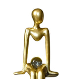 Maxbell Sitting Thinker Statue Abstract Figurine Creative Resin Crafts for Decor StyleA