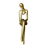 Maxbell Sitting Thinker Statue Abstract Figurine Creative Resin Crafts for Decor StyleB