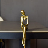 Maxbell Sitting Thinker Statue Abstract Figurine Creative Resin Crafts for Decor StyleB