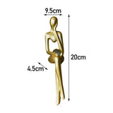 Maxbell Sitting Thinker Statue Abstract Figurine Creative Resin Crafts for Decor StyleD
