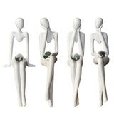 Maxbell Miniatures Thinker Statue Resin Figurine Crafts for Table Bookcase Decor 9.5cmx8.8cmx20cm