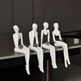 Maxbell Miniatures Thinker Statue Resin Figurine Crafts for Table Bookcase Decor 9.5cmx8.8cmx20cm