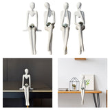 Maxbell Miniatures Thinker Statue Resin Figurine Crafts for Table Bookcase Decor 9.5cmx8.8cmx20cm