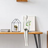 Maxbell Miniatures Thinker Statue Resin Figurine Crafts for Table Bookcase Decor 9.5cmx8.8cmx20cm