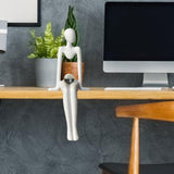 Maxbell Miniatures Thinker Statue Resin Figurine Crafts for Table Bookcase Decor 9.5cmx8.8cmx20cm