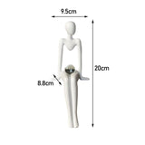 Maxbell Miniatures Thinker Statue Resin Figurine Crafts for Table Bookcase Decor 9.5cmx8.8cmx20cm