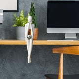 Maxbell Miniatures Thinker Statue Resin Figurine Crafts for Table Bookcase Decor 10cmx4.5cmx20cm